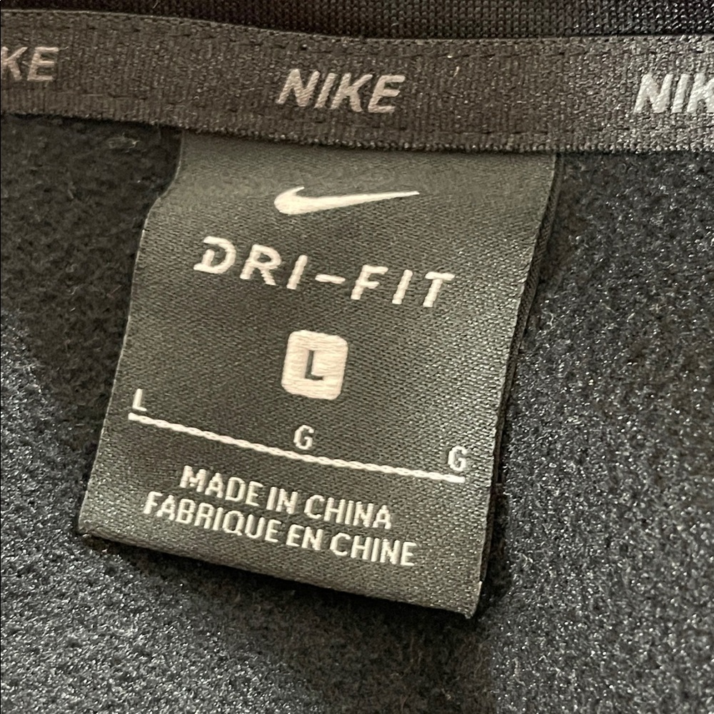 NIKE Therma Full Zip Fleece Hoodie Jacket Black Size Large - Picture 7 of 9
